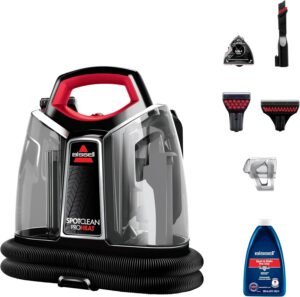 Big Summer Sale Limited Time Offer AED 99د.إ：BISSELL SpotClean ProHeat 4720E – Portable Cleaner with Powerful Suction & HeatWave Technology | Removes Tough Stains from Carpets,...