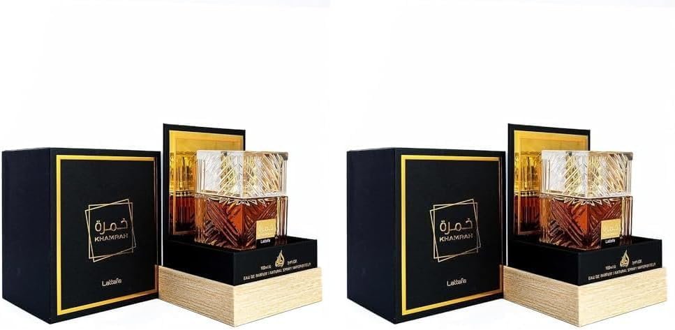 Big Summer Sale Limited Time Offer AED 99د.إ:Lattafa Perfumes Khamrah for Unisex Eau de Parfum Spray, 3.4 Ounce (Pack of 2)