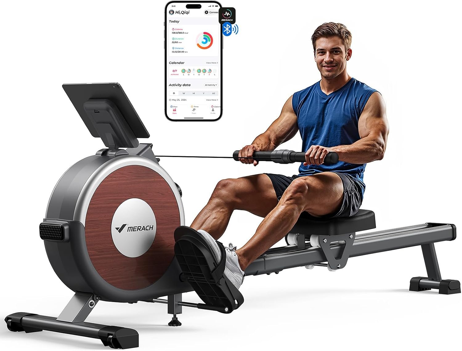 Limited-Time Sale for Summer Surprises AED 99د.إ:MERACH Rowing Machines for Home, Magnetic Rowing Machine with 16 Levels, Rower Machine of Quiet Resistance, Dual Slide Rail with...
