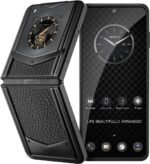 VERTU IRONFLIP Calf Skin Flip Cell Phone, Unlocked Android 5G Smartphone, Foldable Design, One-Hand Control, 50MP Camera, 12G+512G, Dual SIM, 6.9" 120Hz OLED, 65W Fast Charge