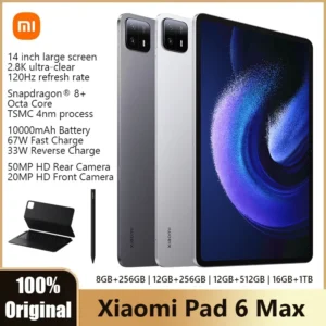 Xiaomi Pad 6 Max 14 Tablet Snapdragon 8+ 10000mAh 120Hz 2.8K UHD Screen 67W 50MP